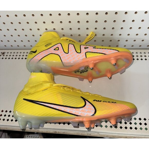 Nike Zoom Mercurial Superfly 9 Elite SG Pro AC Mens Soccer Cleats Size 13 Yellow - Picture 5 of 8